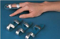 Bird & Cronin - Finger Splint Medium Fold-Over Blue / Silver - 08146331