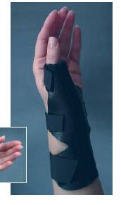 Bird & Cronin - Thumb Splint One Size Fits Most Hook and Loop Closure Black - 08146400