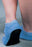 Bird & Cronin Teri-Treds Slippers Blue Ankle High - 8149310