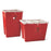 AP Medical Container Sharps 8Gal Small Plastic Horizontal Drop Red/Clear 9/Cs - MDS705308