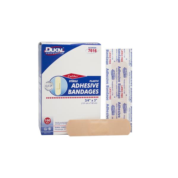Dukal Corporation Bandage Plastic 3/4X3" Tan Not Made With Natural Rubber Latex 2400/Ca - 7616