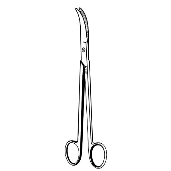 Sklar Instruments Scissors Jorgenson 16" Blunt/Blunt Smooth Strongly Curved Stainless Steel Ea - 61-0011