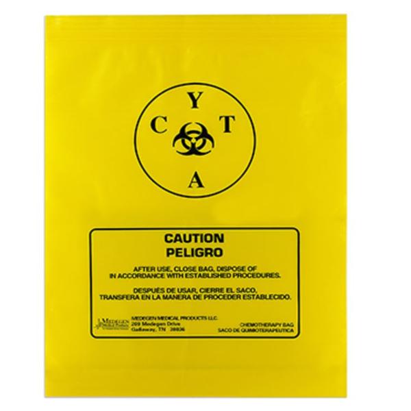 Medegen Medical Products, Bag Transport 12X15" Zipper Closure Lldpe Film Yellow/Black Symbol Ns 250/Ca - 9218