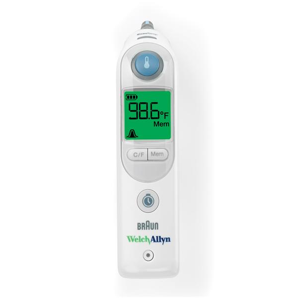 Welch-Allyn Thermometer Braun Thermoscan Pro 6000 Ear 2Scl Hndhld Dgtl Lcd Tympnc Prb Ea - 06000-200