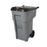 Rubbermaid Can Trash Brute Resin 65Gal Hinge/Rollout Lid Gray Square Ea - FG9W1088GRAY