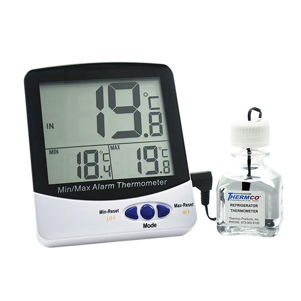 Thermco Products. Thermometer Laboratory -50 To 70C Large Digit Triple Display Bottle Probe Ea - ACC895AMB