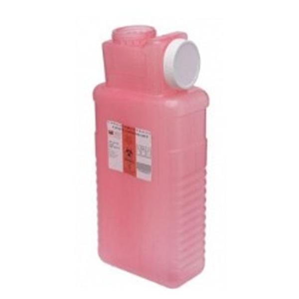 Post Medical Container Sharps 2.5Gal 1-Piece Plastic Screw Cap Translucent Red Each, 16 Ea/Ca - 1101-LPR