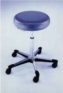 Blickman Blickman Built Exam Stool Backrest Pneumatic Height Adjustment 5 Casters Black - BLK-1041210200