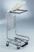 Blickman - Hamper Stand Rolling Square Opening 36 to 42 gal. Capacity Foot Pedal Poly-Coated Steel Lid - 0962010000