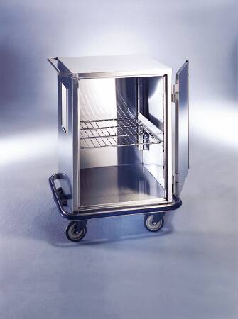 Blickman Mini Case Utility Cart Stainless Steel 29 X 29.625 X 40.5 Inch 1 Shelf Silver - 2273333000