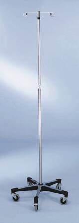 Blickman Built - IV Stand Floor Stand 2-Hook Five 3 Inch Sivel Casters - 0537792000