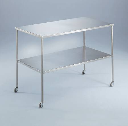 Blickman Howard Instrument Cart Stainless Steel 48 X 24 X 24 Inch 2 Shelves Silver - 117835000