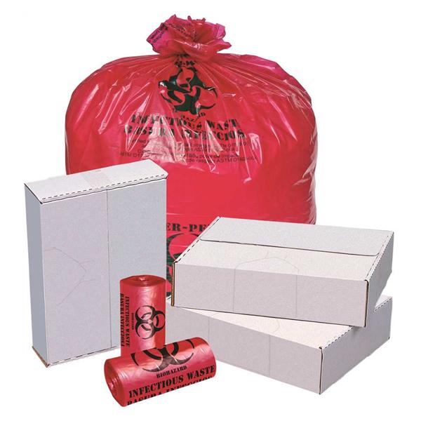 Pitt Plastics Bag Biohazard Nova+ 40X47" 45Gal Lldpe Red 1-2/10Mil Symbol Non-Sterile 100/Case - VG4600XR