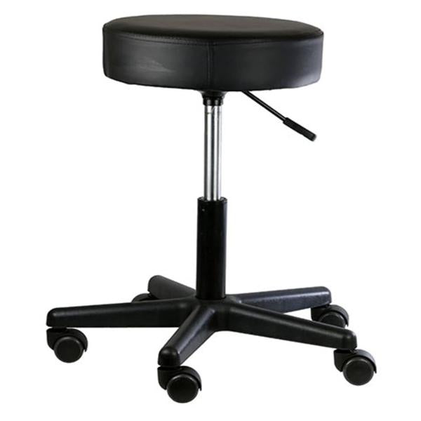 Fabrication Enterprises Stool Exam Black Casters Backless 5 Leg Ea - 1885930