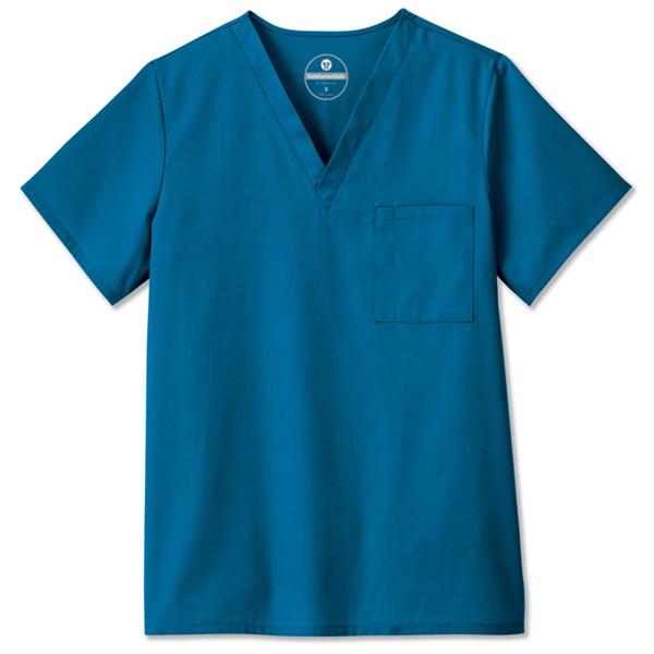 White Swan Uniform. Shirt Scrub Unisex X-Large Caribbean Blue Ea - 14900-080-XL