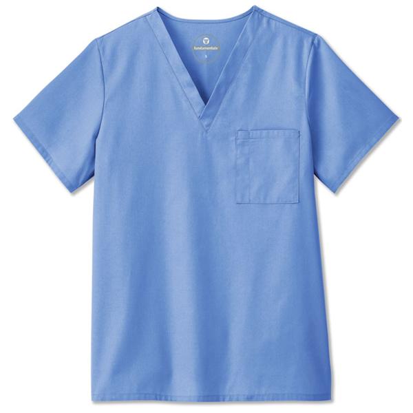 White Swan Uniform. Shirt Scrub Unisex 2X Large Ceil Blue Ea - 14900-046-2X