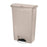 Rubbermaid Can Trash Slim Jim Rsn 18Gal Step-On Pedal Hinge Lid Frnt Stp Beige Rectangle Ea - 1883460