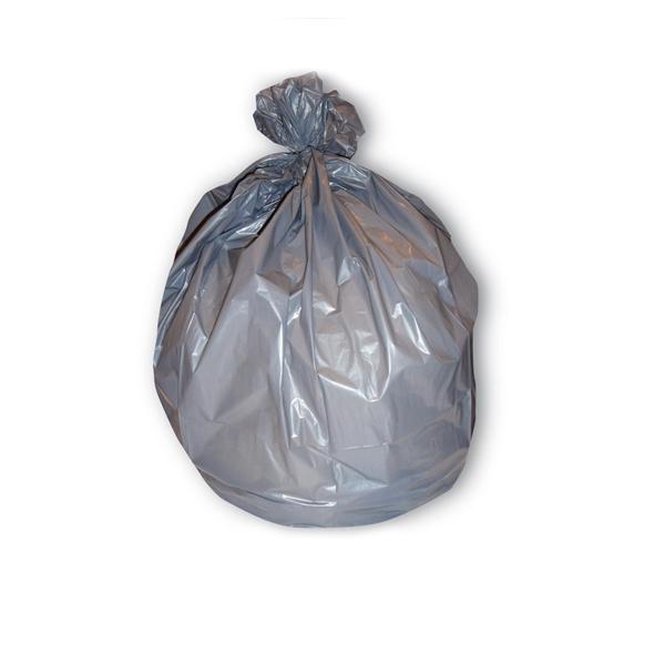 Heritage Bag Company Bag Trash Super Heavy 56Gal Lldpe 1-6/10Mil Flat Pack 44X55" Gray 100/Ca - H56 G