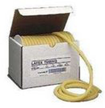 Kent Latex Products Connector Tubing 50 Foot Length 5/16 Inch ID Sterile Male Connector Amber Smooth OT Surface Natural Latex Rubber - 1004R