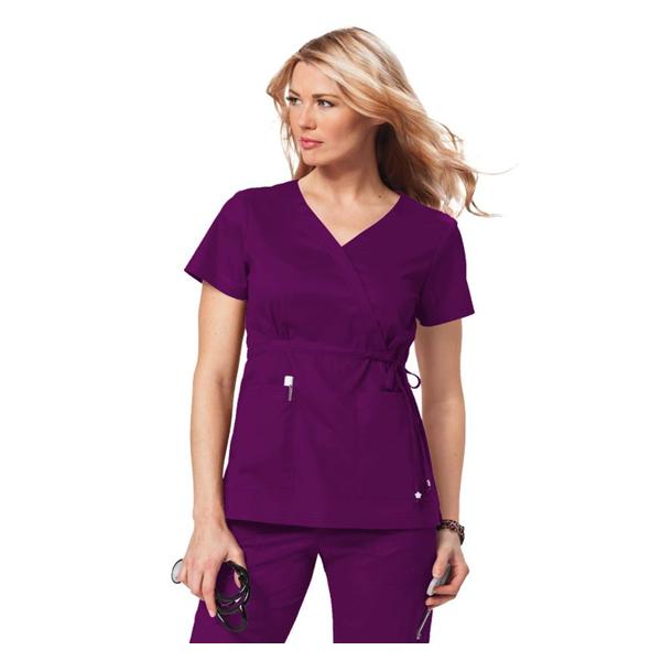 koi Design Shirt Scrub Katelyn Womens Small Merlot Ea - 137-048-S