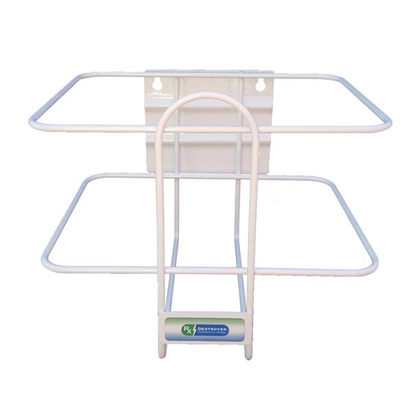 C2R Global Manufacturing Inc Bracket Container Rx Destroyer 1Gal Elastomere/Plt Stl White Wall Mount Each - RX1.0WALL