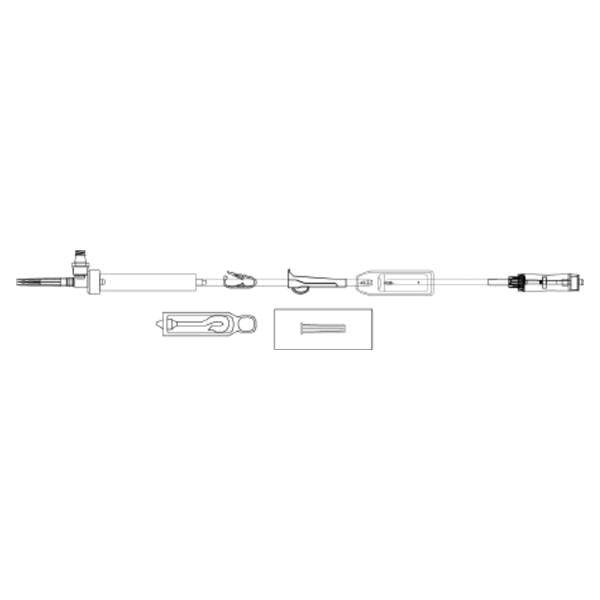 Icu Medical Iv Administration Set Needleless 30" 20 Drops/Ml 50/Ca - CH3128