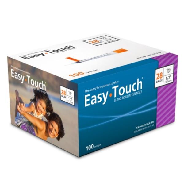 MHC Medical Products Syringe/Needle 1Cc Attached Fixed Needle 28Gx.5 Easytouch Insulin Cnvntnl 500/Ca - 828155
