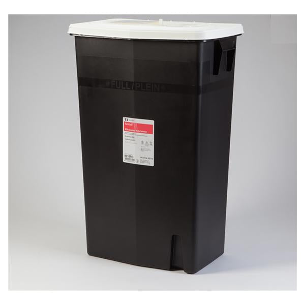 Medtronic MITG-Covidien Container Biohazard Plastic 18Gal Black Each - 17512