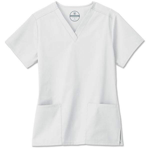 White Swan Uniform. Shirt Scrub Fundamentals 14700 Womens X-Small White Ea - 14700-011-XS