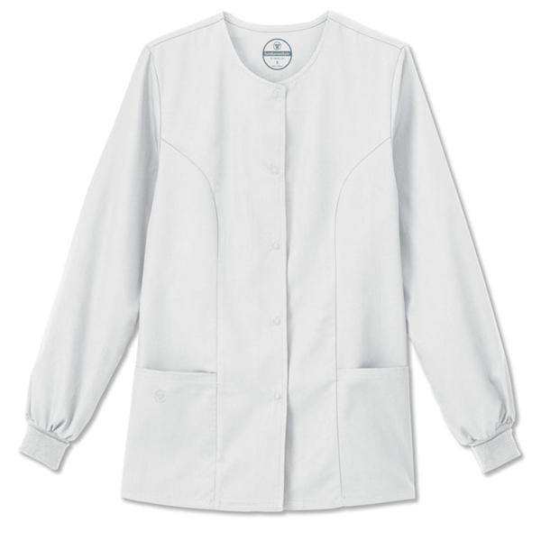 White Swan Uniform. Jacket Warm-Up Fundamentals Womens White Medium Ea - 14740-011-M