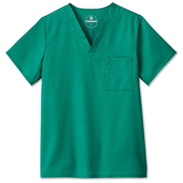 White Swan Uniform. Shirt Scrub Fundamentals 14900 Unisex X-Small Hunter Green Ea - 14900-034-XS