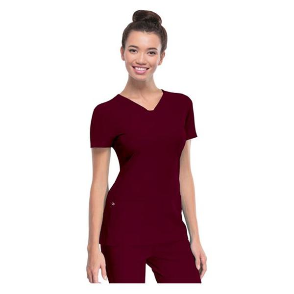 HeartSoul Shirt Scrub Heartsoul 20710 Womens 3X Large Wine Ea - 20710-WINH3X