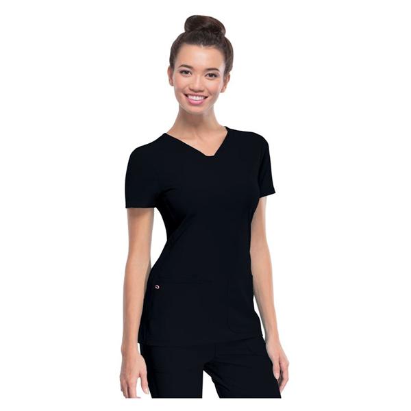 HeartSoul Shirt Scrub Heartsoul 20710 Womens 2X Small Black Ea - 20710BCKHXXS