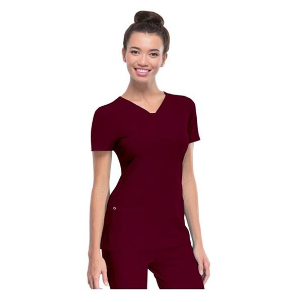 HeartSoul Shirt Scrub Heartsoul 20710 Womens 2X Small Wine Ea - 20710WINHXXS
