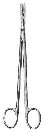 HerMann - Dissecting Scissors Metzenbaum 10 Inch Length Surgical Grade Stainless Steel NonSterile Finger Ring Handle Straight Blunt Tip / Blunt Tip - BR08-28025