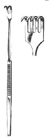 BR Surgical - Rake Retractor Four Prong - H118-22004