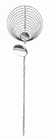 BR Surgical HerMann Medizintechnik Laryngeal Mirror Size 00 / 10 mm Stainless Steel Without Handle - BR52-27208
