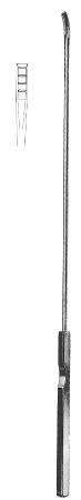 BR Surgical BR Surgical Endocervical Biopsy Curette Kevorkian 12 Inch Length Single-ended Flat Handle 4 mm Tip Straight Rectangular Tip - BR70-59640
