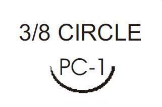 Prolene - Suture with Needle Nonabsorbable Uncoated Blue Suture Monofilament Polypropylene Suture Size 5 - 0 18 Inch Suture 1-Needle 13 mm Length 3/8 Circle Precision Cosmetic - Conventional Cutting PRIME Needle - 8618G