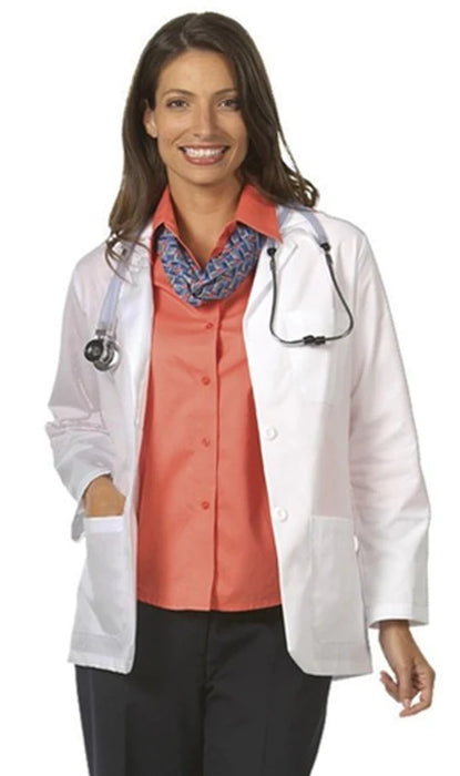 Fashion Seal Uniforms - Lab Jacket White Small Hip Length Reusable - 125-S-8125158