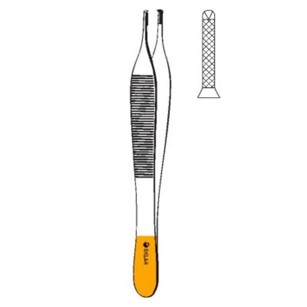 Sklar Instruments Forcep Adson 4 3/4" Teeth 1X2 Ea - 51-3049
