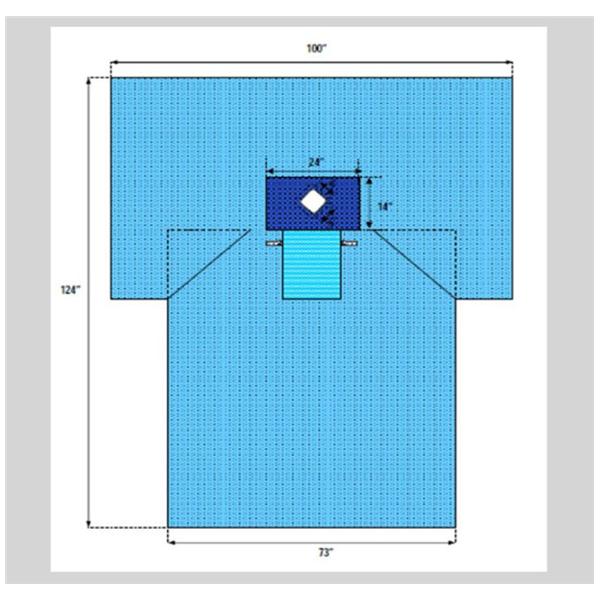 Welmed Inc Drape Thyroid 5X5" Diamond Fenestrated 100X73X124" 18/Ca - 1222-2141