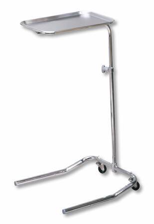 The Brewer Company Mayo Instrument Stand Tray U-Shaped Base 32 - 50 Inch 12.625 X 19.25 X 0.75 Inch - 43460