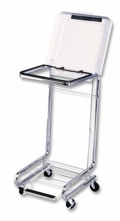 The Brewer Company Hamper Stand Rolling Square Opening 42 gal. Foot Pedal Tilt-Top Lid - 11410
