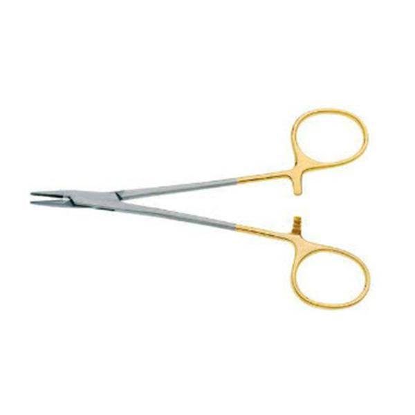 BR Surgical, Holder Needle Halsey 5-1/8" Serrated Jaw Tungsten Carbide Ea - BR24-14413