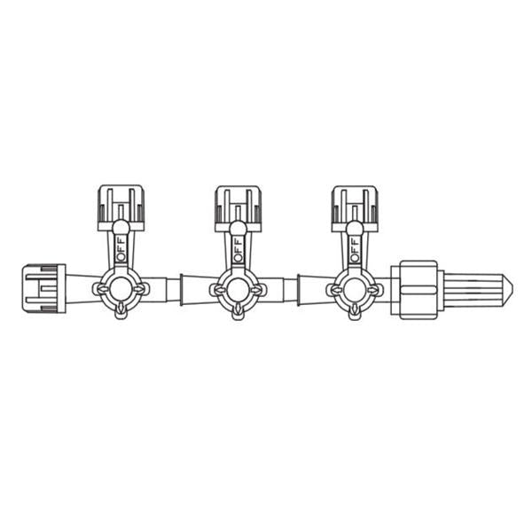 Baxter Healthcare Stopcock 4-Way Rotating Male Luer Lock Adapter 50/Case - 2C6218