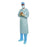 O & M Halyard Gown Surgical Aero Chrome Small/Medium Aami Level 4 Sterile 34/Ca - 44672