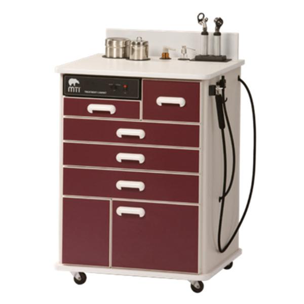 MTI Cabinet Mobile Ent Treatment Custom 2 Door/5 Drawer 25X33.5" Shadow Ea - TC100AS