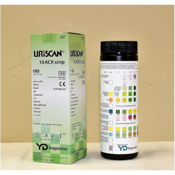 YD Diagnostics Uriscan 10 Acr Test Strip 100 Tests Ea, 10 Ea/Ca - U62
