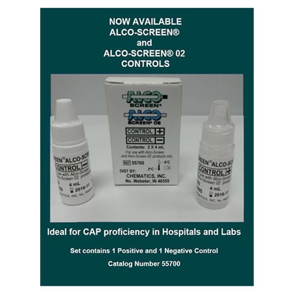 Chematics Alco-Screen Strip Test Positive/Negative Control For Saliva Alcohol 1/St - 55700